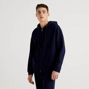 Sweat à capuche zippé en polaire thermique d'hiver pour homme, 100% coton, respirant, séchage rapide, anti-plis, avec logo personnalisé imprimé - Product Image 5