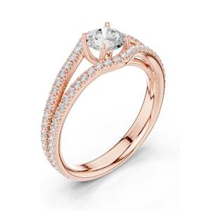 Bague de fiançailles torsadée en diamant de laboratoire rond brillant de 1,25 carat pour femme, clarté VVS-VS EF, or 18 carats, 14 carats, 10 carats et argent 925 - Product Image 4