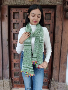 New Casual Cotton Summer <b>Scarf</b> <b>for</b> Women with Silk Screen Printed Design - Product Image 4