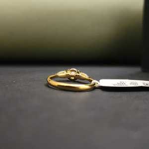 Elegante Anillo de Moissanita con Tres Piedras Redondas y en Forma de Pera en Oro Sólido de 14K, Certificado IGI, Chapado en Oro de 14K, para Regalo de San Valentín - Product Image 4