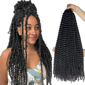 Lot de 7 extensions de cheveux humains ondulés passion de 24 pouces avec crochet, tresses pré-bouclées - Product Image 2