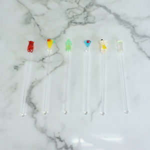 [Holar] Ensemble de 6 bâtonnets d'agitation réutilisables colorés pour les fêtes de bar Outils de bar de cuisine - Product Image 5