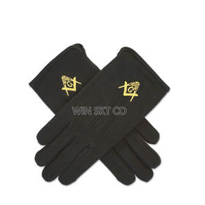 Couleur/taille/logo personnalisés de haute qualité Service OEM quatre saisons usage décontracté pur coton maçonnique Regalia gants en gros - Product Image 3