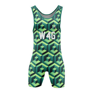 Combinaison de lutte professionnelle personnalisée pour équipe, combinaison de sport, extensible, respirante, légère, 100% polyester, pour homme adulte - Product Image 2