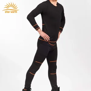 Pyjama chauffant électrique USB OEM pour l'hiver, sous-vêtements thermiques chauffants avec coussinets chauffants en fibre de carbone - Product Image 1