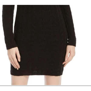 Kit & Sky Abito in maglia a trecce di lana da donna, nero, modello aderente a trapezio, casual, taglia L, per l'inverno, lavabile - Product Image 3