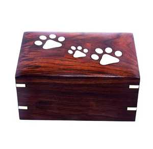 Artisanat commémoratif unique pour les cendres d'animaux de compagnie Cendres d'animaux de compagnie en bois de palissandre élégantes et artisanales - Product Image 1