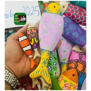 Décoration murale en bois sculpté artisanal, sculpture de poisson, ornement côtier pour hôtel, restaurant, maison - Product Image 3