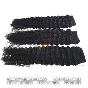 Extensions de cheveux indonésiennes de luxe, cheveux humains pour perruque, vente en gros, cheveux vierges Remy, cuticules alignées, double trame machine - Product Image 4