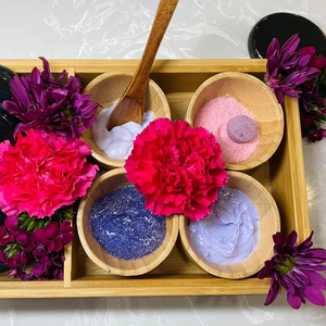 Disposable Bamboo Spa <b>Tray</b> with 4 Slots Essential <b>Oil</b> Serving <b>Tray</b> Pedicure Spa <b>Tray</b> for Home Use - Product Image 4