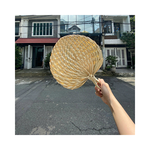 Abanico de mano de bambú, marco de bambú clásico con hoja de papel normal para imprimir logotipos y manualidades DIY, fabricante de Vietnam - Product Image 2