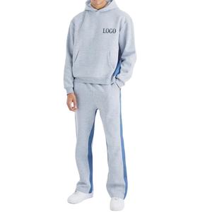 Ensemble de survêtement pour homme avec logo personnalisé, blocs de couleur, nouveau design, streetwear, survêtement décontracté d'hiver pour homme, jogging pour homme 2026 - Product Image 1