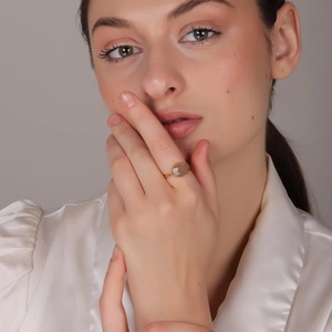 แหวนมูนสโตนสีเทามีสไตล์สำหรับการทำสมาธิทางจิตวิญญาณเครื่องประดับอินเดียสำหรับงานแต่งงานผู้จัดจำหน่ายชั้นนำ - Product Image 6