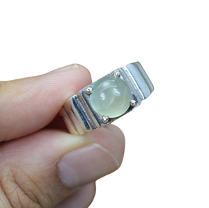 Trending 925 Sterling <b>Silver</b> Prehnite Gemstone <b>Ring</b> Jewelry Handmade <b>Silver</b> Boho Style <b>Ring</b> Jewelry For Women Gift For Girls - Product Image 1