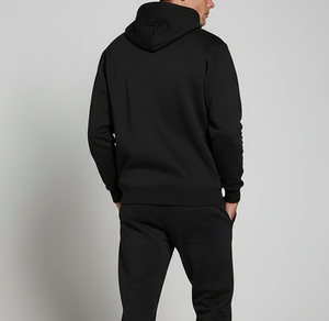 Chándal de Algodón Sólido de Invierno con Logotipo Personalizado |   Conjunto Deportivo Informal con Capucha y Pantalones Jogger de Forro Polar Antibacteriano y Transpirable para Hombre - Product Image 4