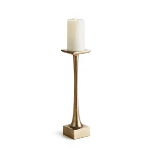 Portavelas de Linterna Moderno de Acero Inoxidable Dorado, Hecho a Mano, Ecológico, Decoración de Mesa de Lujo para el Hogar, Bodas, Navidad, EE. UU. - Product Image 1
