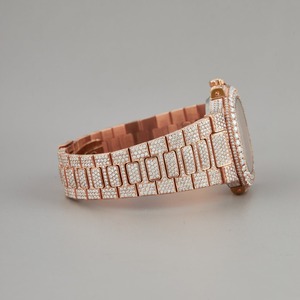 Reloj de lujo con diamantes Moissanite, reloj de joyería de brillo completo Premium para hombres y mujeres, ideal para fiesta o regalo de aniversario - Product Image 2