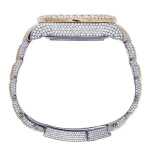 Hip Hop Stylish Luxury Men's <b>Wrist</b> Watch Moissanite Diamond VVS Clarity ETA Quartz Movement Stainless Steel <b>Band</b> Crafted Jewelry - Product Image 2