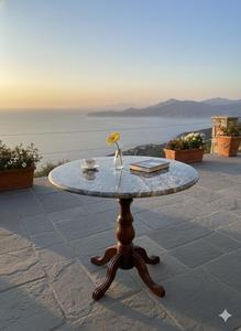 Sceau en agate poli artisanal, motif floral religieux, décoration de luxe pour la maison - Table en agate pour le salon - Table de maison - Bureau - Product Image 3