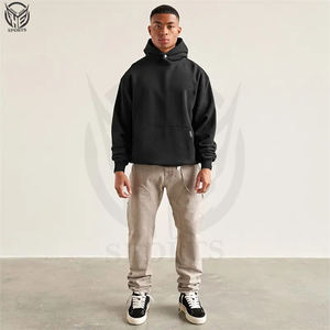 Sudaderas con capucha de gran tamaño para hombre de lana de algodón pesado de alta calidad - Product Image 5