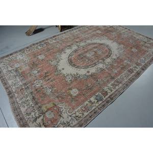 พรมตุรกีวินเทจคลาสสิกสีแดงสีขาวแบบปะต่อดีไซน์พื้นที่ขนาดใหญ่ขนาด9x12ทรงสี่เหลี่ยมผืนผ้าวัสดุขนสัตว์ยางลาเท็กซ์สำหรับพรมห้องโถง - Product Image 2