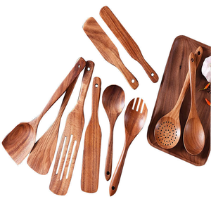 Utensils Set Kitchen <b>Wooden</b> Utensils Cooking Spoon <b>Spatula</b> With Handle Nonstick Utensil - Product Image 1