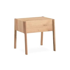 Table de chevet en bois de teck massif 1 tiroir de rangement Style design moderne pour la chambre à coucher intérieure Matériau de haute qualité pour l'appartement - Product Image 6