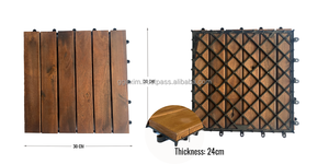 Viet Wood Vietnam Acacia Waterproof Anti-Slip Outdoor Interlocking <b>Floor</b> Tiles Contemporary Design <b>Matt</b> Finish - Product Image 3