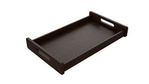 Bandeja para servir de madera de acacia de bambú rectangular hecha a mano al por mayor con mango de metal bandeja de desayuno de madera para comida - Product Image 6