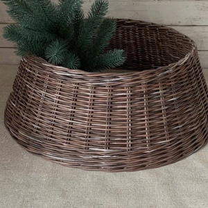 กระโปรงหวายประดับต้นคริสต์มาสทำด้วยมือปกฐานต้นไม้หวายสำหรับตกแต่งบ้านในวันหยุดตามธรรมชาติ - Product Image 6