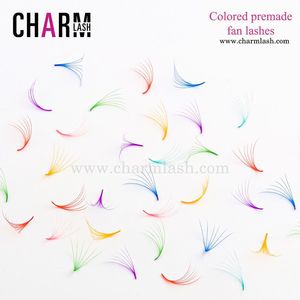 Extensiones de Pestañas de Fibra Sintética de Alta Calidad con Base Puntiaguda, Abanicos de Colores, Curva CC, 28 Filas, Suministros de Pestañas de Visón Sintético al por Mayor - Product Image 6