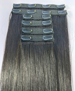 Extensions de cheveux Remy fines à clipser, double épaisseur, s'adaptent parfaitement pour un coiffage facile, 100% cheveux naturels de femmes vietnamiennes - Product Image 4
