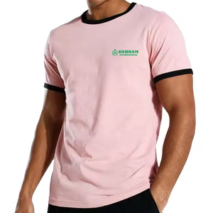 เสื้อยืดโอเวอร์ไซส์ทรงบ็อกซี่คุณภาพสูงจากโรงงานผู้ผลิต (OEM) ทรงหลวม ผ้าหนา 100% คอตตอน สีดำ/ขาว พิมพ์ลาย แต่งขอบตัดสี เสื้อยืดผู้ชาย - Product Image 1