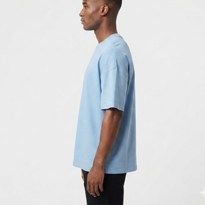 เสื้อยืดโอเวอร์ไซส์ทรงบ็อกซี่คุณภาพพรีเมียม OEM เสื้อผ้าสตรีทแวร์ เสื้อยืดผู้ชาย สกรีนโลโก้ได้ เสื้อยืดทรงดรอปไหล่สีพื้น - Product Image 6