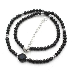 Wholesale fashionable and simple crystal stone round <b>Beaded</b> <b>Necklaces</b> - Product Image 2