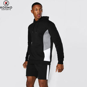 เซ็ตเสื้อมีฮู้ดและกางเกงขาสั้นสำหรับผู้ชายชุดเสื้อสเวตเตอร์และกางเกงขาสั้นมีฮู้ดโลโก้ตามสั่ง - Product Image 3