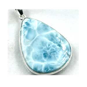 Venta al por mayor de colgantes de plata que marcan tendencia para niños con amuletos hinduistas únicos Larimar piedra preciosa diamante diseño clásico - Product Image 5