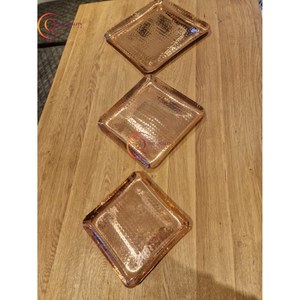 ถาดเสิร์ฟอาหารและจานที่ดีที่สุดสำหรับอาหารถาดเสิร์ฟโลหะทำจากทองแดงทุบเป็นทรงสี่เหลี่ยมผืนผ้า - Product Image 4