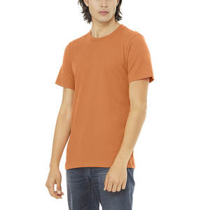 Bella + Canvas Camiseta unisex 3001 Unisex Super Soft Tri-Blend Algodón Poliéster Rayón Naranja Camisetas para hombres Impresión personalizada - Product Image 1