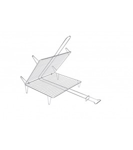 Griglia doppia per pesce in acciaio inox 40x45cm (Sauvic 2597) - Product Image 5