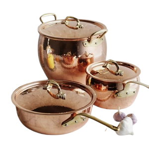 Utensilios de cocina antiadherentes con acabado de cobre de calidad Superior, utensilios de cocina de diseñador, juego de utensilios de cocina con mango de latón - Product Image 1