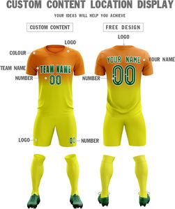 Conjunto de Uniforme de Fútbol Sublimado Personalizado, Camiseta y Pantalones Cortos de Fútbol de Poliéster Transpirable, Ropa Deportiva de Equipo OEM - Product Image 2