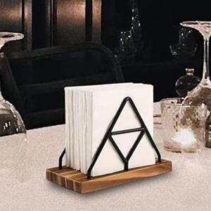 Porte-serviettes en métal contemporain de qualité supérieure avec forme innovante pour le rangement de la salle à manger et la décoration d'accueil des hôtels - Product Image 4