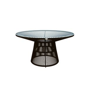 MESA DE COMEDOR CON SUPERIOR DE CRISTAL REDUCIDO (LCO/041/004) - Product Image 1