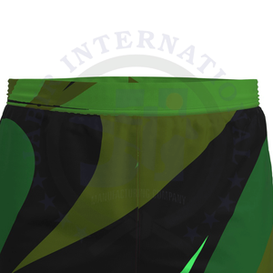 Pantalones cortos de playa informales para hombre, 100% poliéster, satén, secado rápido, estampado personalizado, cintura elástica media, tejido impermeable - Product Image 4