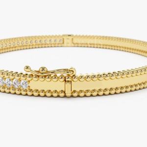Trendy <b>White</b> Yellow Rose Gold Stacking Diamond <b>Bracelet</b> with Zircon for Wedding Parties or Gifts Fine Chain & Link <b>Bracelets</b> - Product Image 4