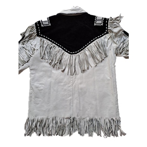 Chaqueta Vaquera con Flecos para Mujer, Chaqueta Occidental y Chaqueta de Cuero para Hombre de Primera Calidad, Personalizada, al por Mayor, con Tela Suave y Cómoda - Product Image 5