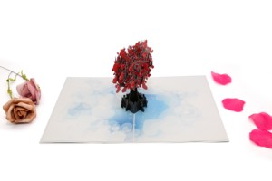 Vente en gros Nouveau design Artisanat 3D Pop-up Coeur Arbre Carte de voeux Saint Valentin Amour Style Offset Papier imprimé Fabriqué au Vietnam - Product Image 6