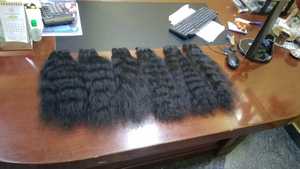 LATEST TRENDY <b>RUSSIAN</b> STRAIGHT HAIR EXTENSION RICH LOOK RAW HAIR BUNDLES HAND TIED TANGLE FREE SEAMLESS LONG HAIR - Product Image 3