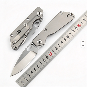 Coltello Tascabile Pieghevole con Manico in Lega di Titanio e Lama CPM-154 per Campeggio e Sopravvivenza - Product Image 3